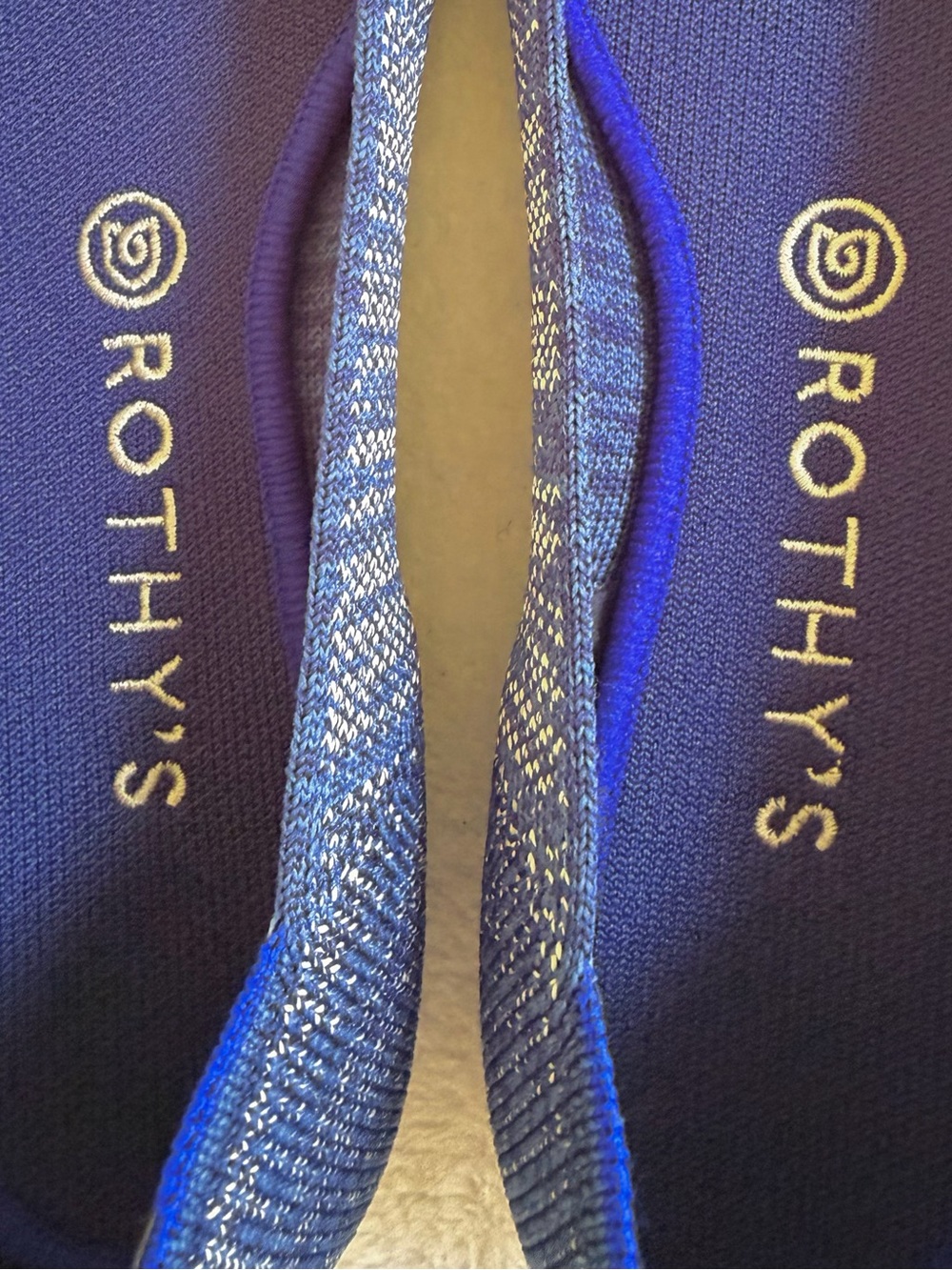 Rothys Womens The Point Flat Indigo Heather Blue Knit Size 10 Washable EUC - Picture 16 of 16